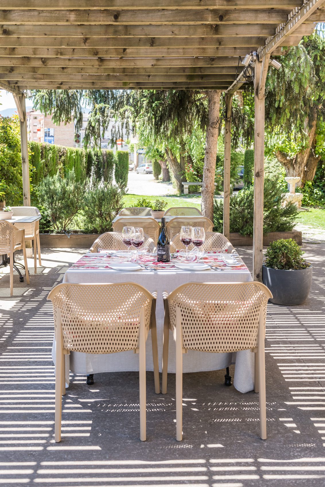Terraza con pérgola